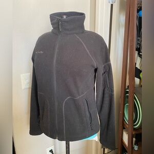 Full zip Black Colombia fleece jacket, M